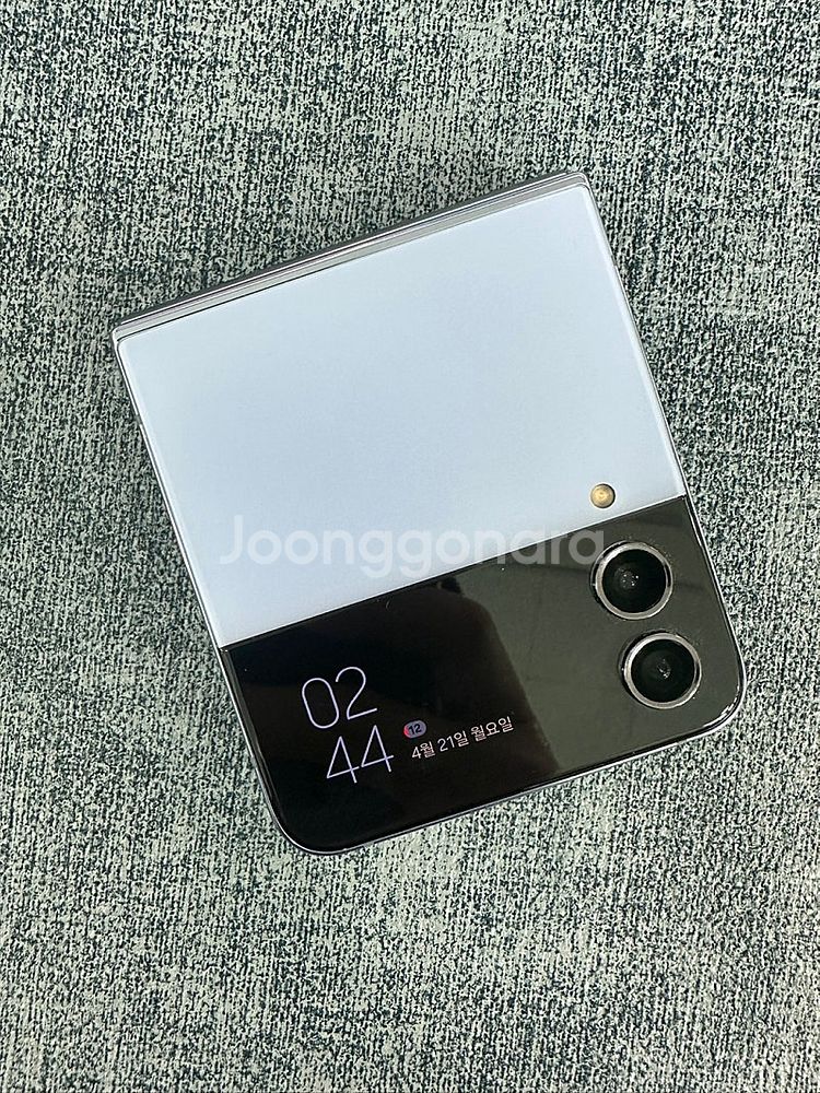 갤럭시Z플립4 256G 블루 외관S급 무잔상 미세점 1...--1