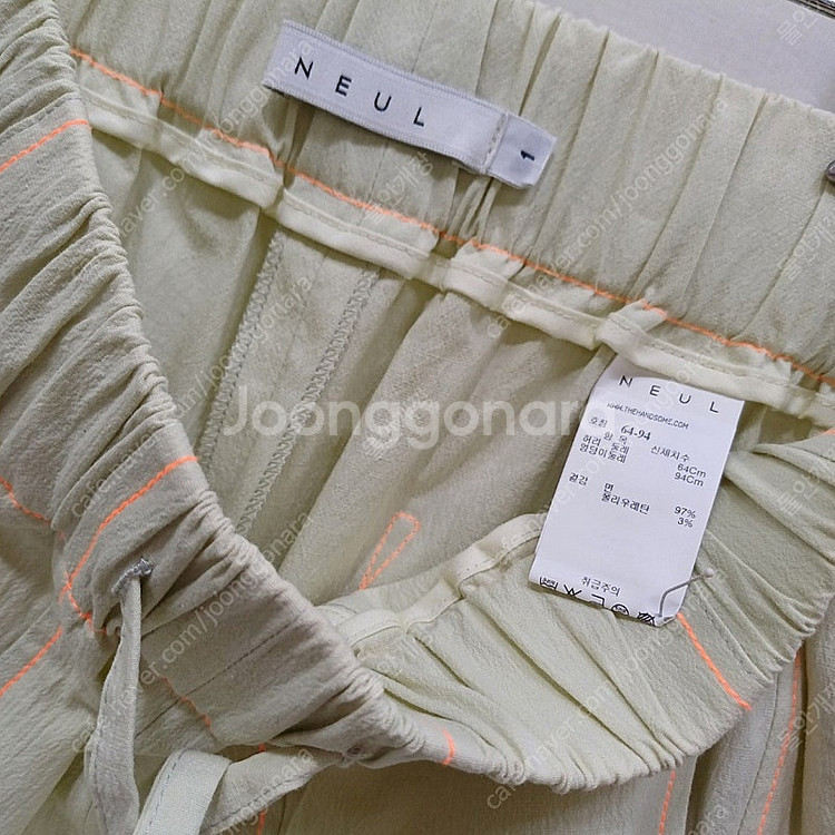 택포 한섬 NEUL 여름 편한 밴딩 바지 여성 루즈핏 ...--5