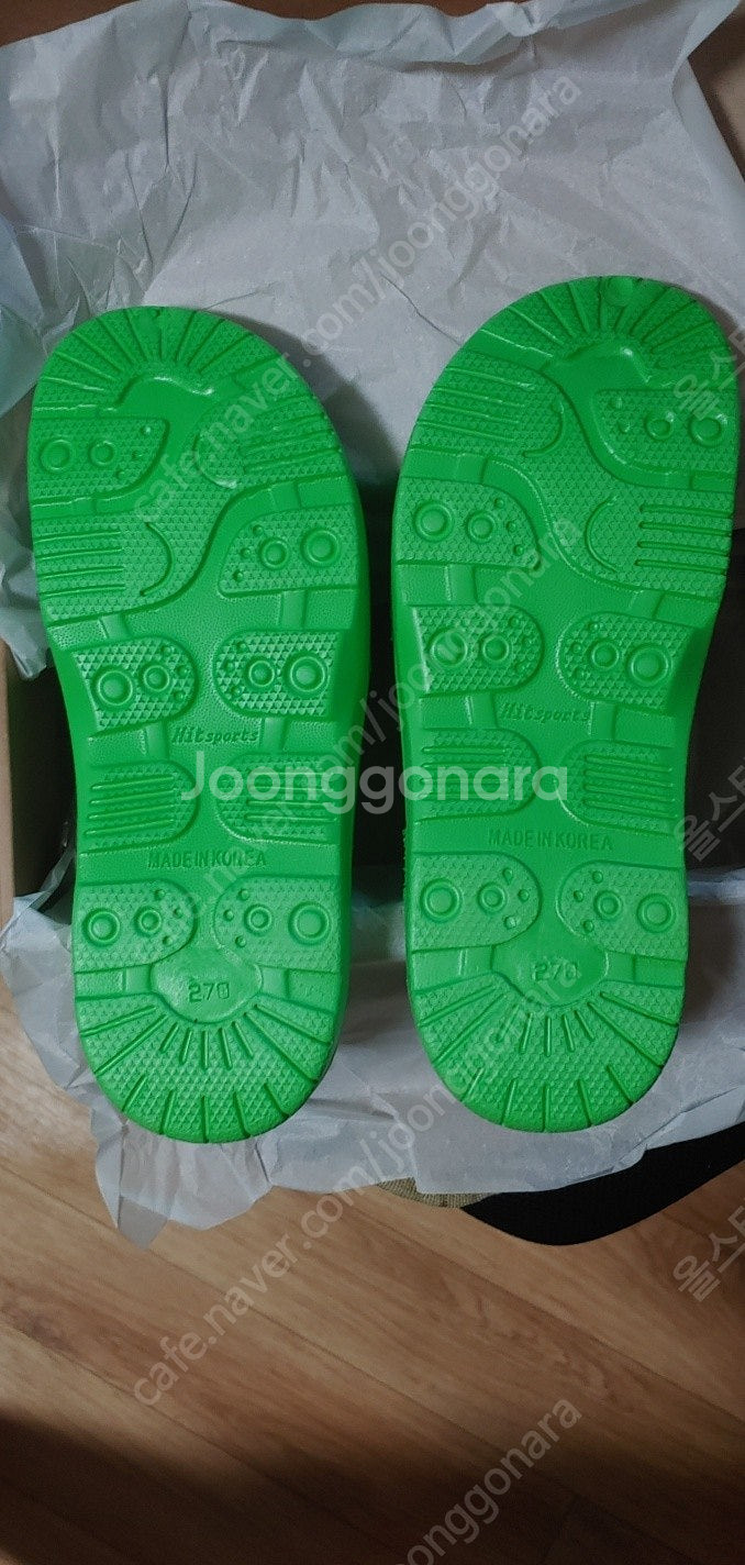 강철부대 짬타이거 슬리퍼 그린색 270mm 박스채 새것...--6