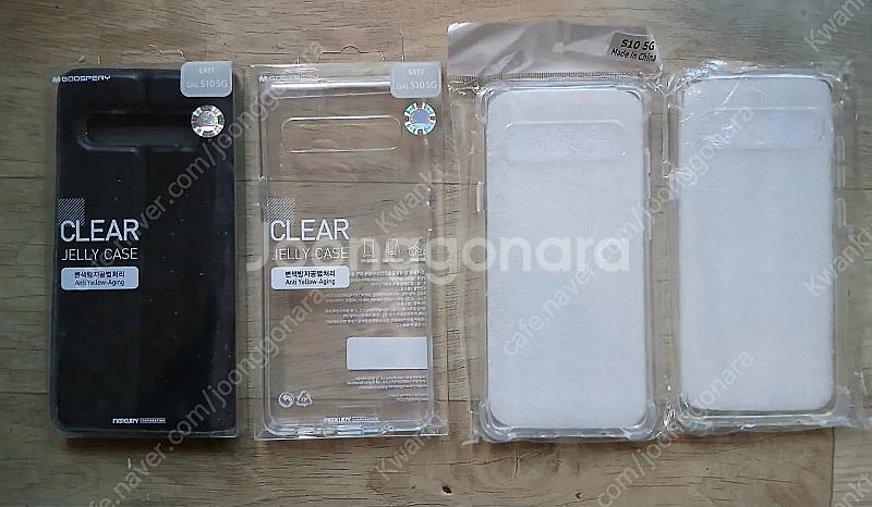 미사용 갤럭시 S10 5G 가죽 폰케이스 투명젤리케이스...--0