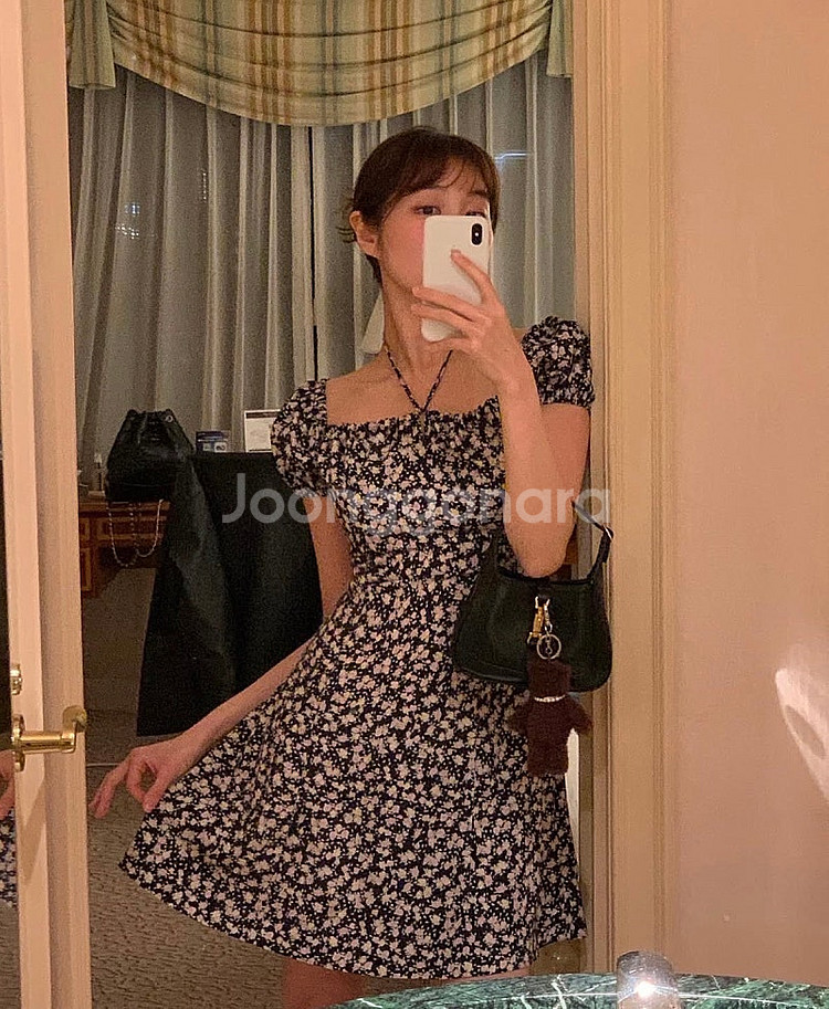 스키니피그 플라워 퍼프 봄 원피스 새상품--0
