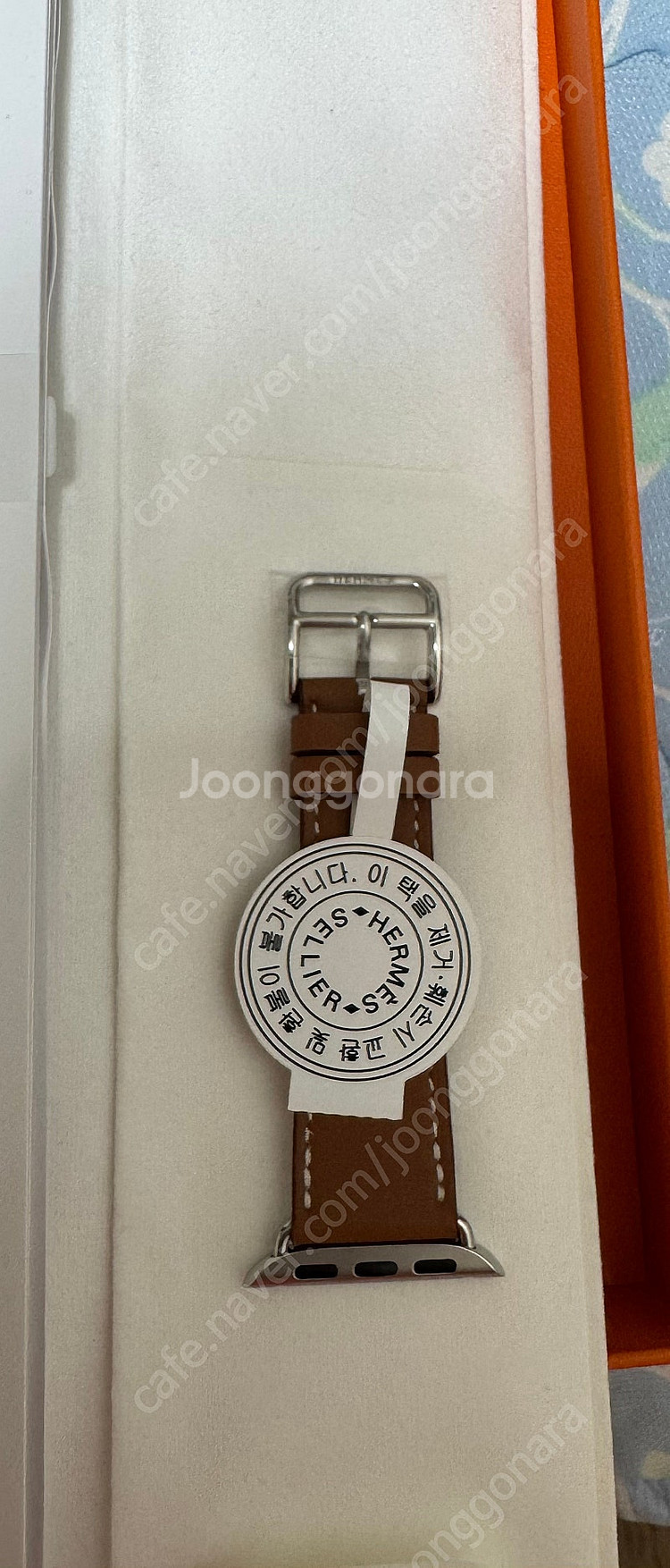 에르메스 애플워치 10 42mm 싱글투어 스트랩 골드--0