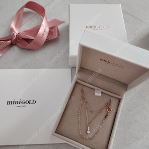 미니골드 14k 랩그로운다이아 목걸이