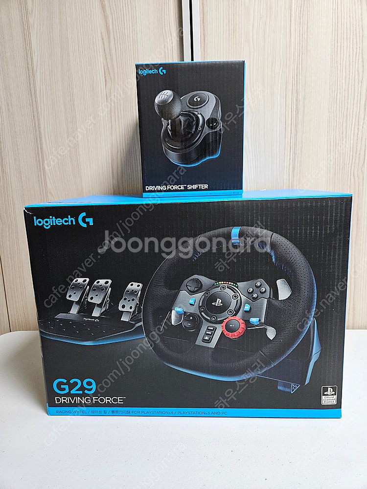 로지텍 G29 레이싱 휠 + 쉬프터 + 거치대--0