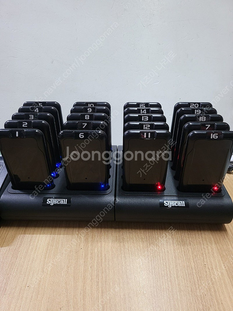 시스콜 카페진동벨 gp-200r 20구 세트 팝니다--2