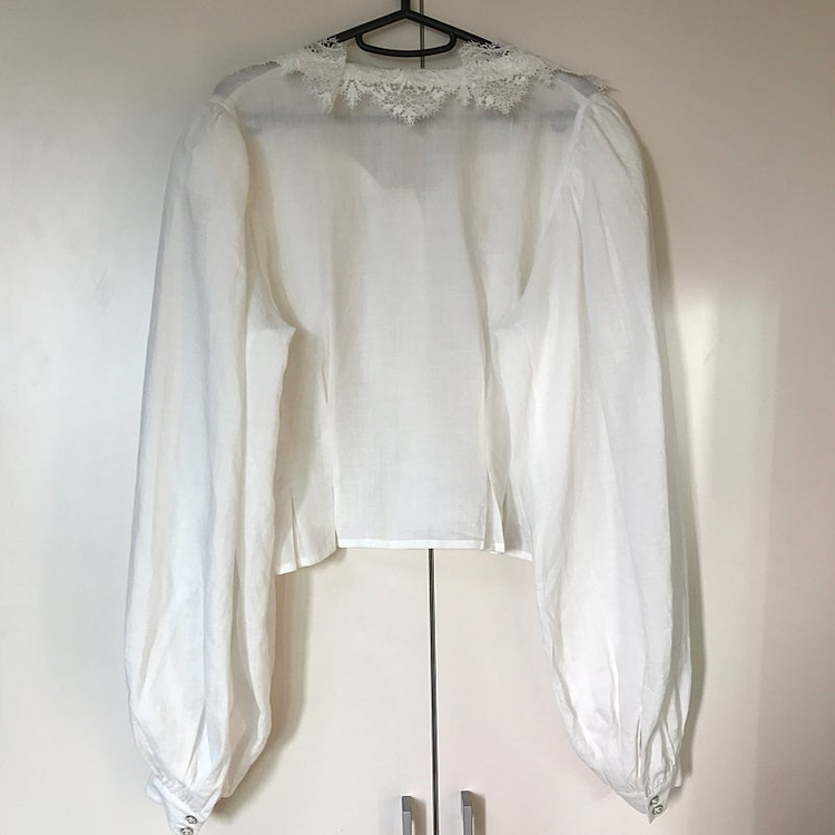 JS뉴욕 빅카라 레이스 블라우스 린넨100% 헬더 놉 프영띵 블로썸 한스스타일 오르 베니토 르꼬르망 미미씨엘 드노리... 이미지