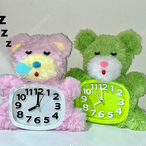 우민누 Thinking Bear table clock 곰돌이 시계 핑크