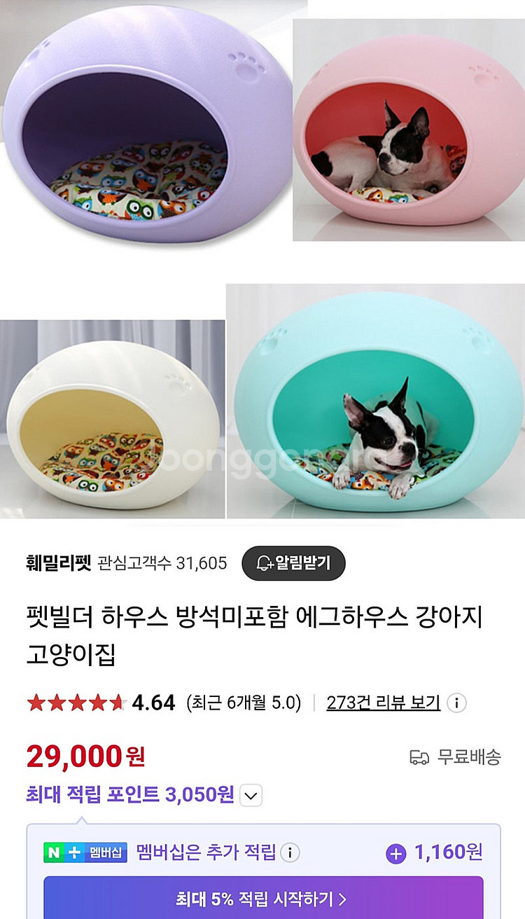 애견하우스/고양이집/강아지하우스/반려묘/반려견/에그하우...--0