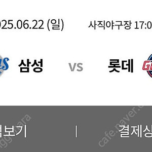 6.22일 삼성라이온즈 vs롯데 자이언츠 사직 야구장