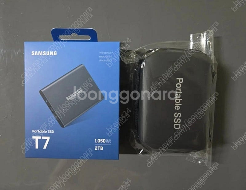 삼성정품 외장SSD T7 2TB 판매(미사용, 파우치 ...--0