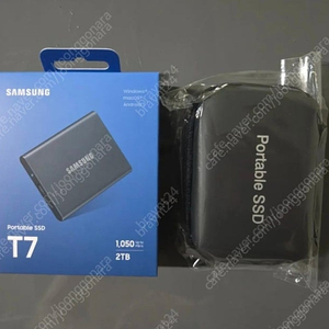 삼성정품 외장SSD T7 2TB 판매(미사용, 파우치 증정)