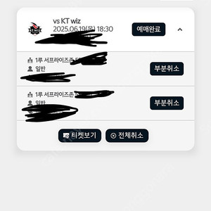 6/19 기아 KT 1루 서프라이즈 통로 연석 정가양도