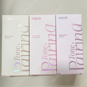 에스쁘아 톤 페어링 하이라이터 (씨쉘, 핑크마린, 오로라)