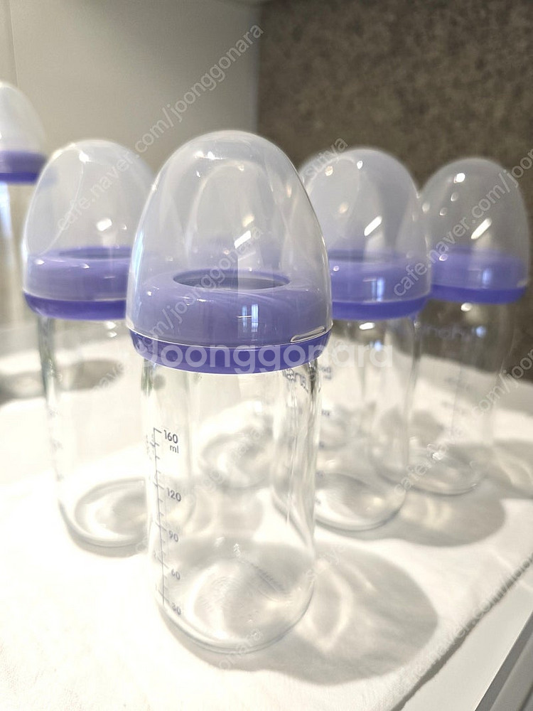 란시노 유리젖병 160ml 6개 꼭지없음--1