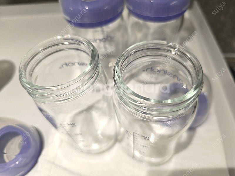 란시노 유리젖병 160ml 6개 꼭지없음--2