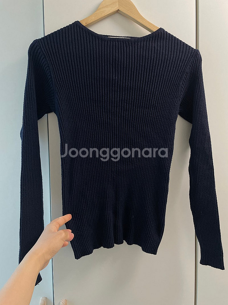 네이비 골지니트--1