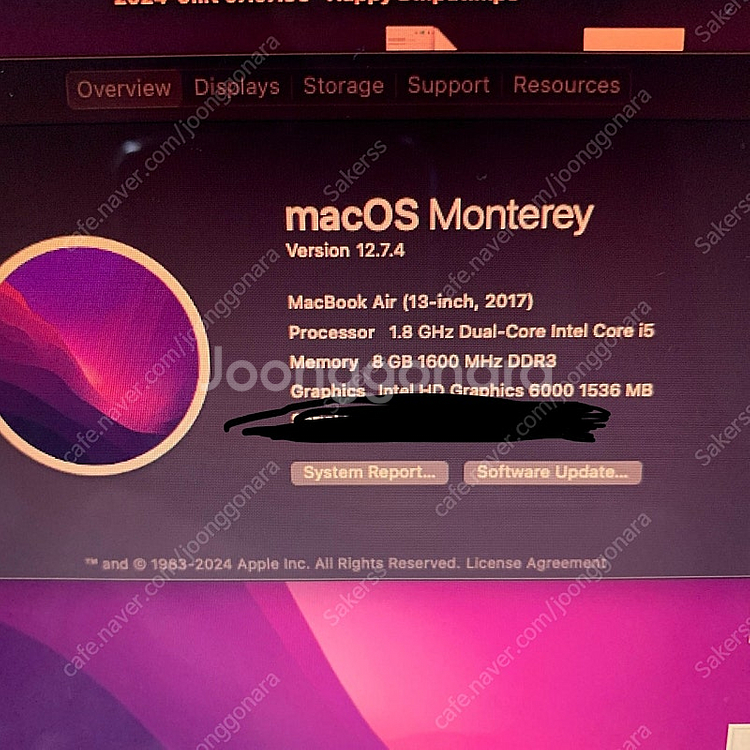 맥북에어 13인치 2017 8gb 256gb--5