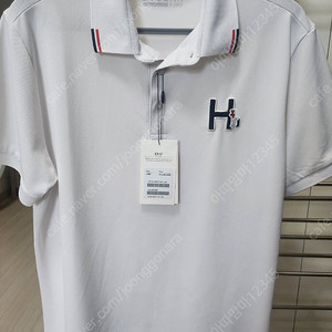 [급처분/35,000원] [헤지스골프] 화이트 로고자수 반팔폴로티셔츠 WPTS 2B977 WT 100