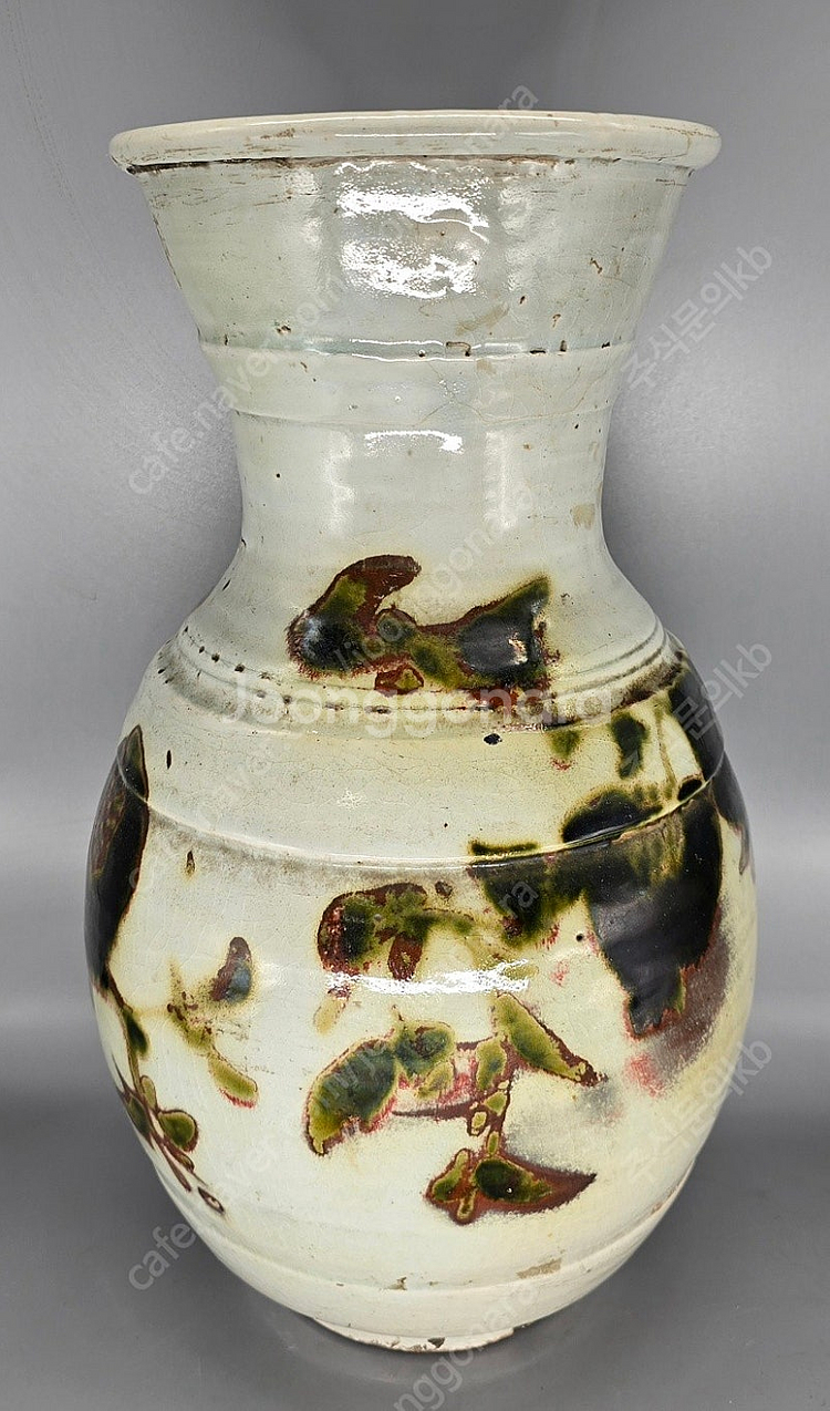 [감정서] 조선시대 백자진사석류문화병--1