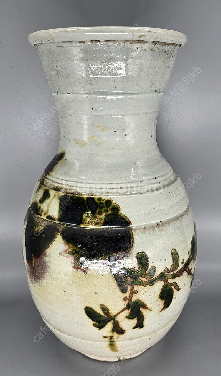 [감정서] 조선시대 백자진사석류문화병--2