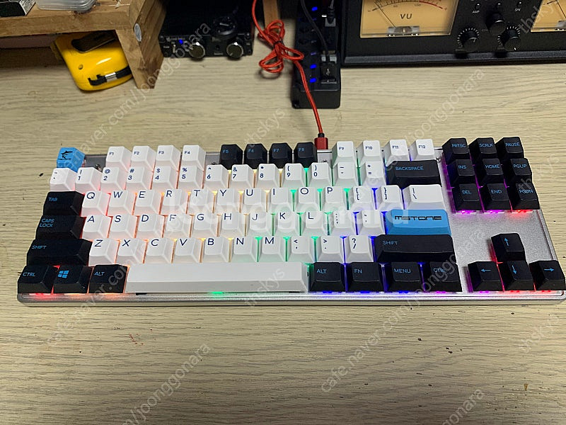 아콘 리얼 티타늄 DX 풀 알루미늄 실버 키보드--0