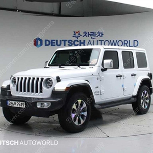 42,540 km 지프 랭글러 중고 루비콘 중고 2.0 오버랜드 4도어 중고차리스 바로 출고 흰색