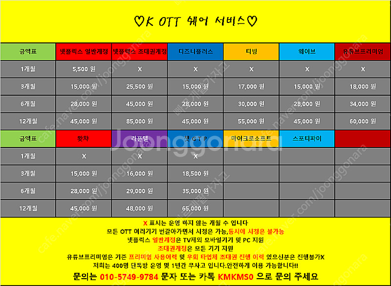 넷플릭스,유튜브프리미엄,디즈니플러스,웨이브,티빙,왓챠,...--1