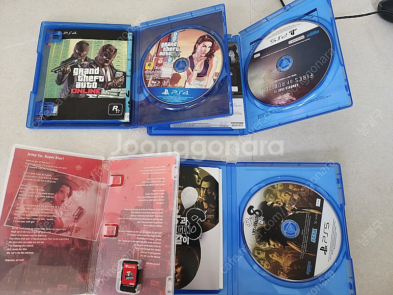 마리오오디세이 용과같이8 아머드코어6 GTA5팝니다--1