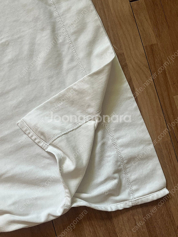 (엉덩이 덮는 기장) JAJU 자주 흰색 반팔 롱 티셔츠 S--4