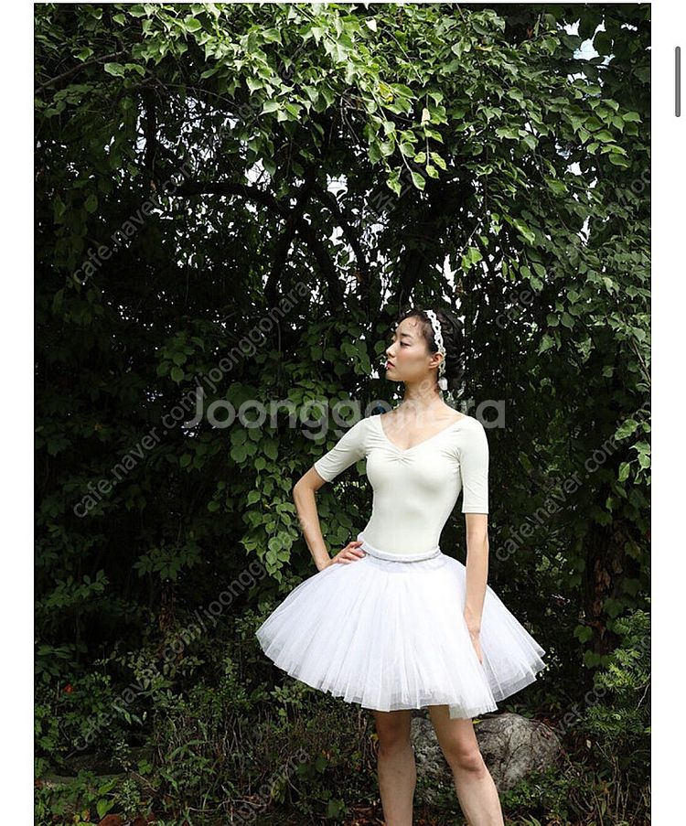 레브당스 발레복/ 제인 반팔 바닐라 컬러/ 라지/ 1회...--1
