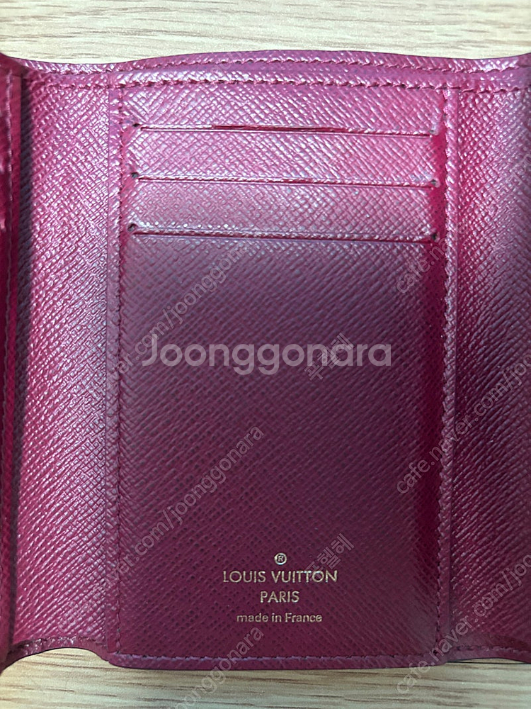 루이비통 빅토린 월릿 푸시아 반지갑--4