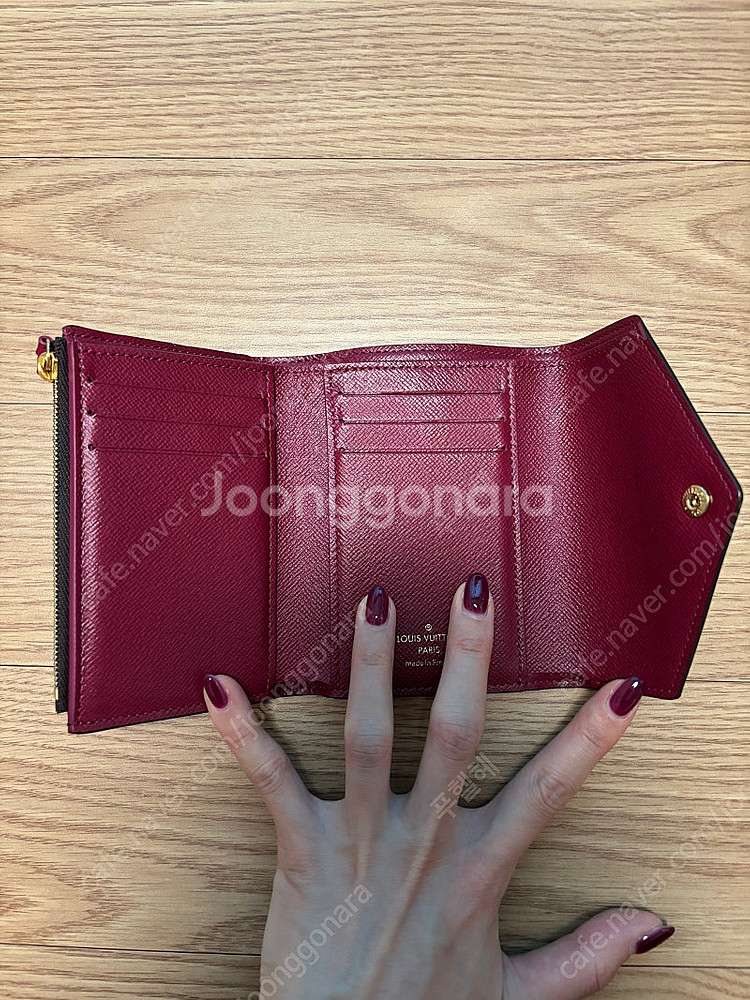 루이비통 빅토린 월릿 푸시아 반지갑--7