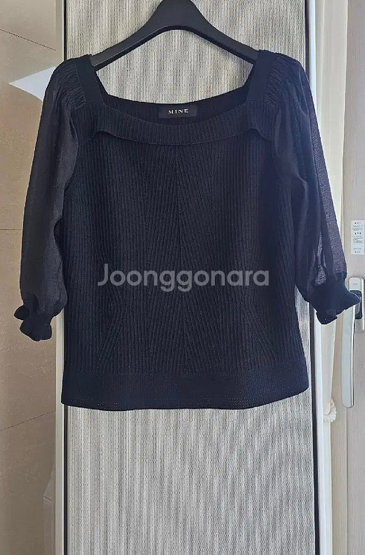 마인 반팔 니트--0