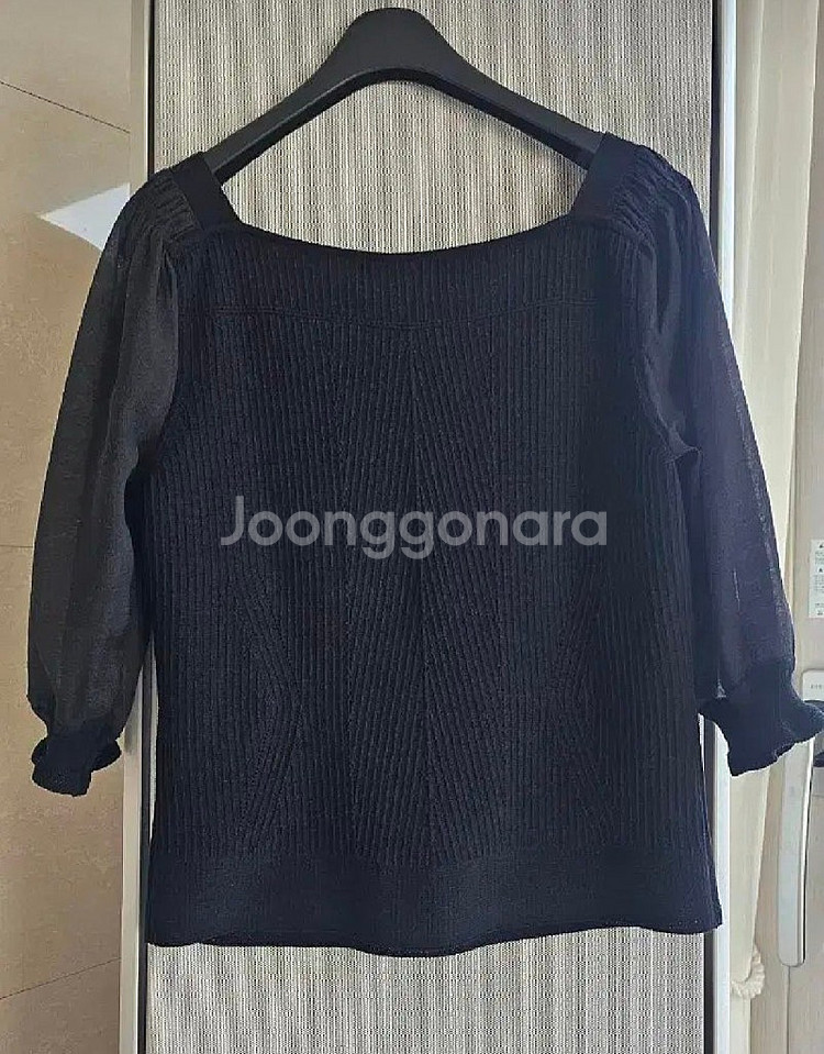 마인 반팔 니트--1