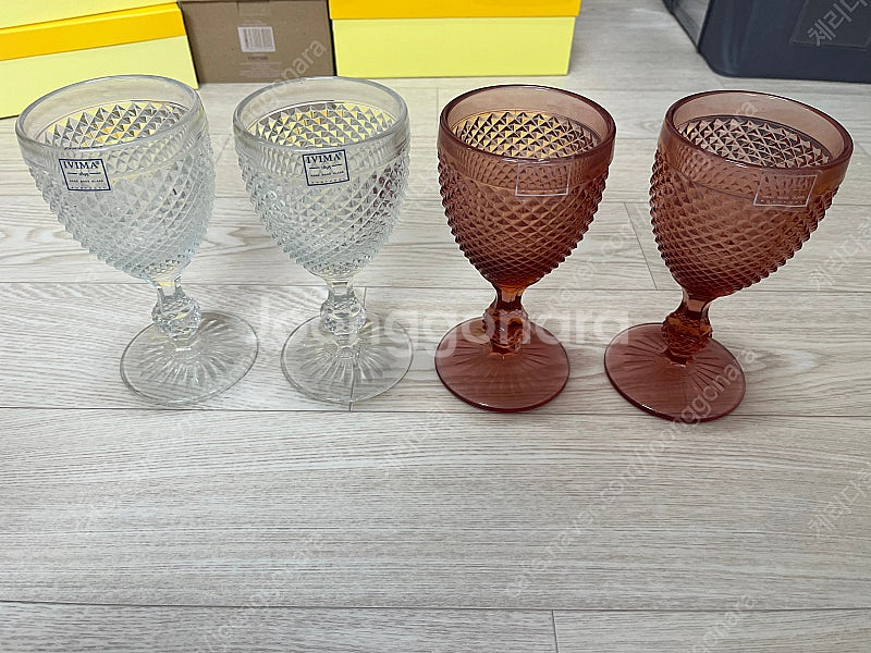 지앙 이비마 고블렛잔 (280ml) 4p 미사용 새제품...--0