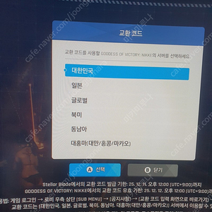 스텔라 블레이드 니케 홍련 코드 팝니다 (서버선택 가능)