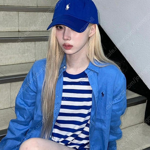 폴로 랄프로렌 우먼 린넨 셔츠 블루S