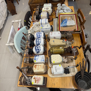 프랑스 앤틱 벽걸이 핸드밀 커피그라인더 델프트