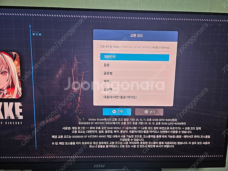(국가선택가능)스텔라블레이드 니케 코드 쿠폰 판매합니다--0