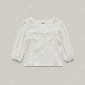 샵엠 Bean Wrinkle Blouse 화이트