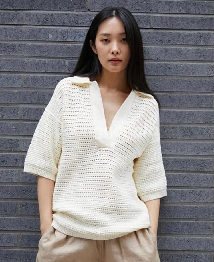 COS 코스 오버사이즈 아주르 반팔 니트 S / 랑방 마인 오브제 타임 럭키슈에뜨 산드로 마쥬 오르 시에 시스템--0