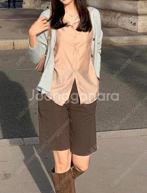 아스띠에 스완블라우스 베이지 새상품--0