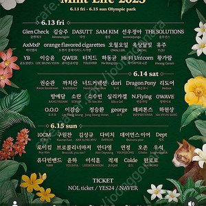 뷰티풀민트페스티벌 15일 일일권 2장판매
