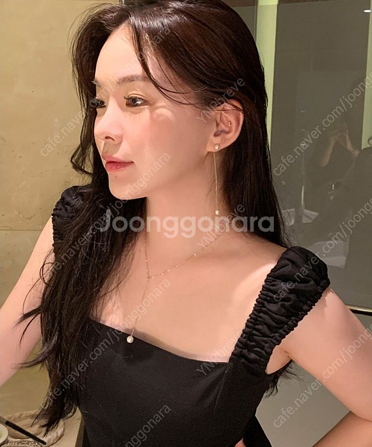 하늘이네마켓 은썸주얼리 14k 로즈골드 진주목걸이 귀걸...--4