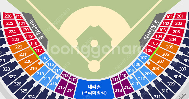 6월20일~21일(금~토) 잠실 엘지 두산 3루 오렌지...--0