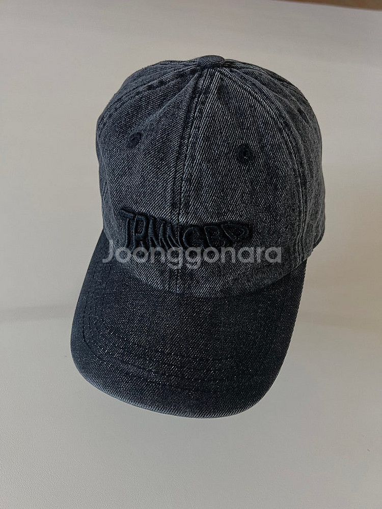 트리밍버드 볼캡 모자 블랙 데님--2