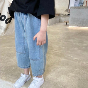 유아 아동 배기 데님 팬츠 연청바지 (130~140)