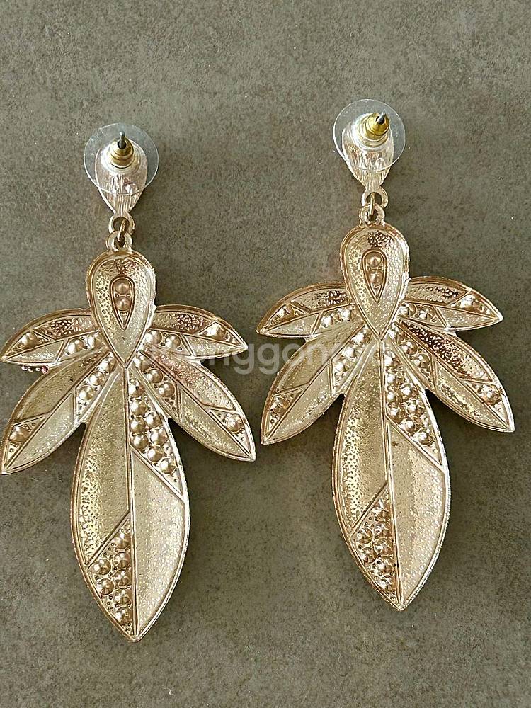 ALDO 화려한 멀타칼라 스톤 꽃모양 드롭 펜던트 귀걸...--5