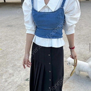 라온 크롭셔츠(새상품) 뮤제라