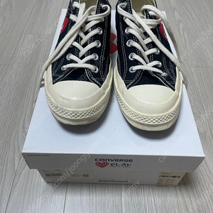 꼼데가르송 컨버스 블랙 로우 UK8 265